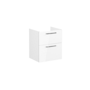 Root Washbasin Unit, With Two Drawers, High Gloss White, Without Washbasin