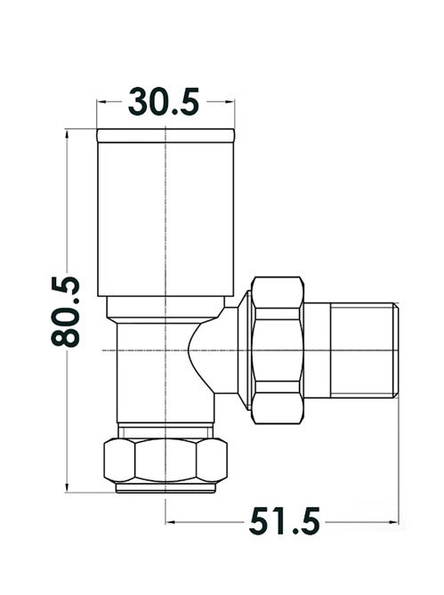 AYDA - 15mm Angle valve