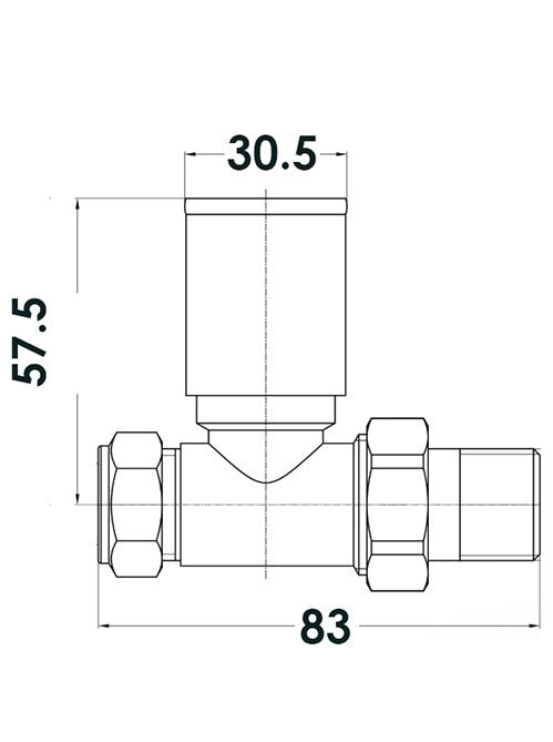 AYDA - 15mm straight valve