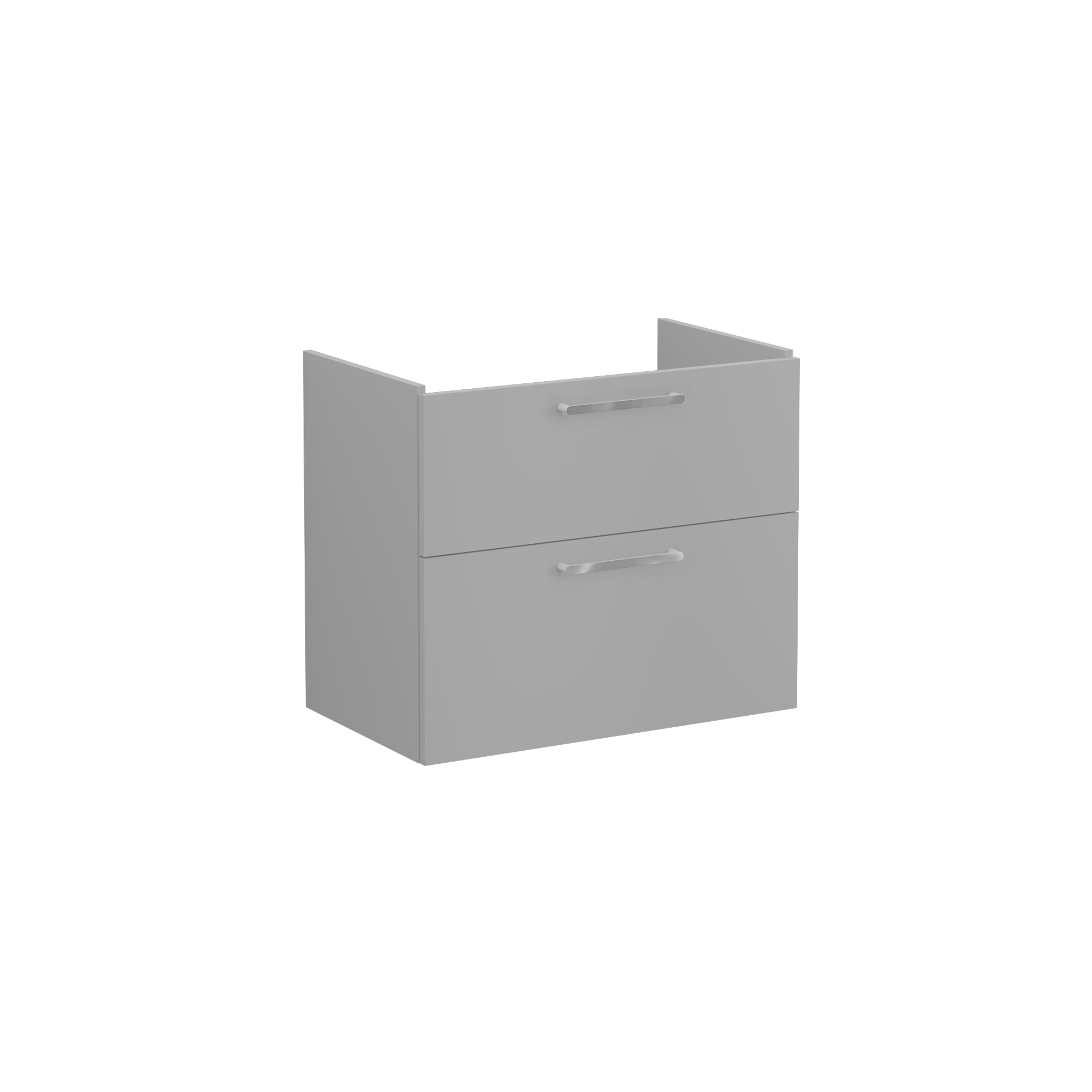 Root Washbasin Unit, With Two Drawers, Matt Rock Grey, Without Washbasin
