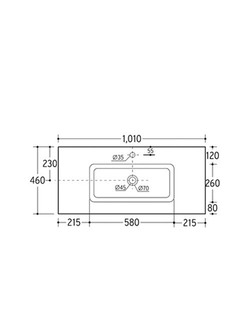 SIERRA - 800mm 1 th Furniture Basin