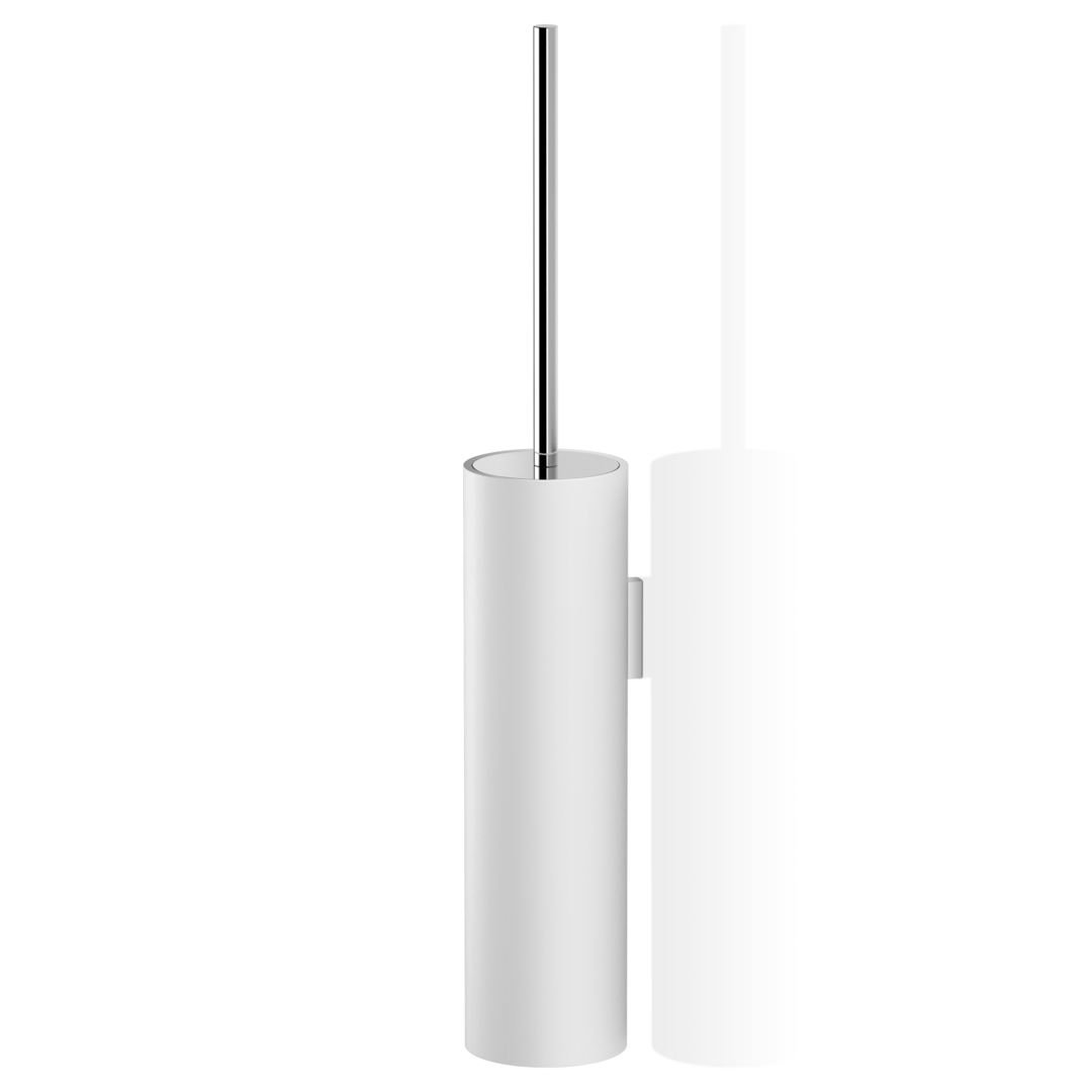 STONE WBG Toilet brush set wall mounted White matt / Chrome