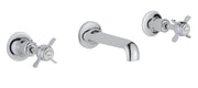 GROSVENOR PINCH 3 HOLE WALL MOUNTED BASIN MIXER