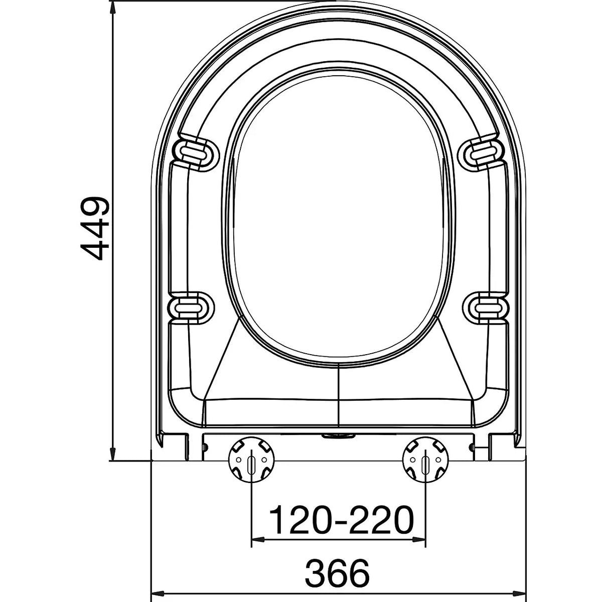 Euroshowers Middle D Style Toilet Seat