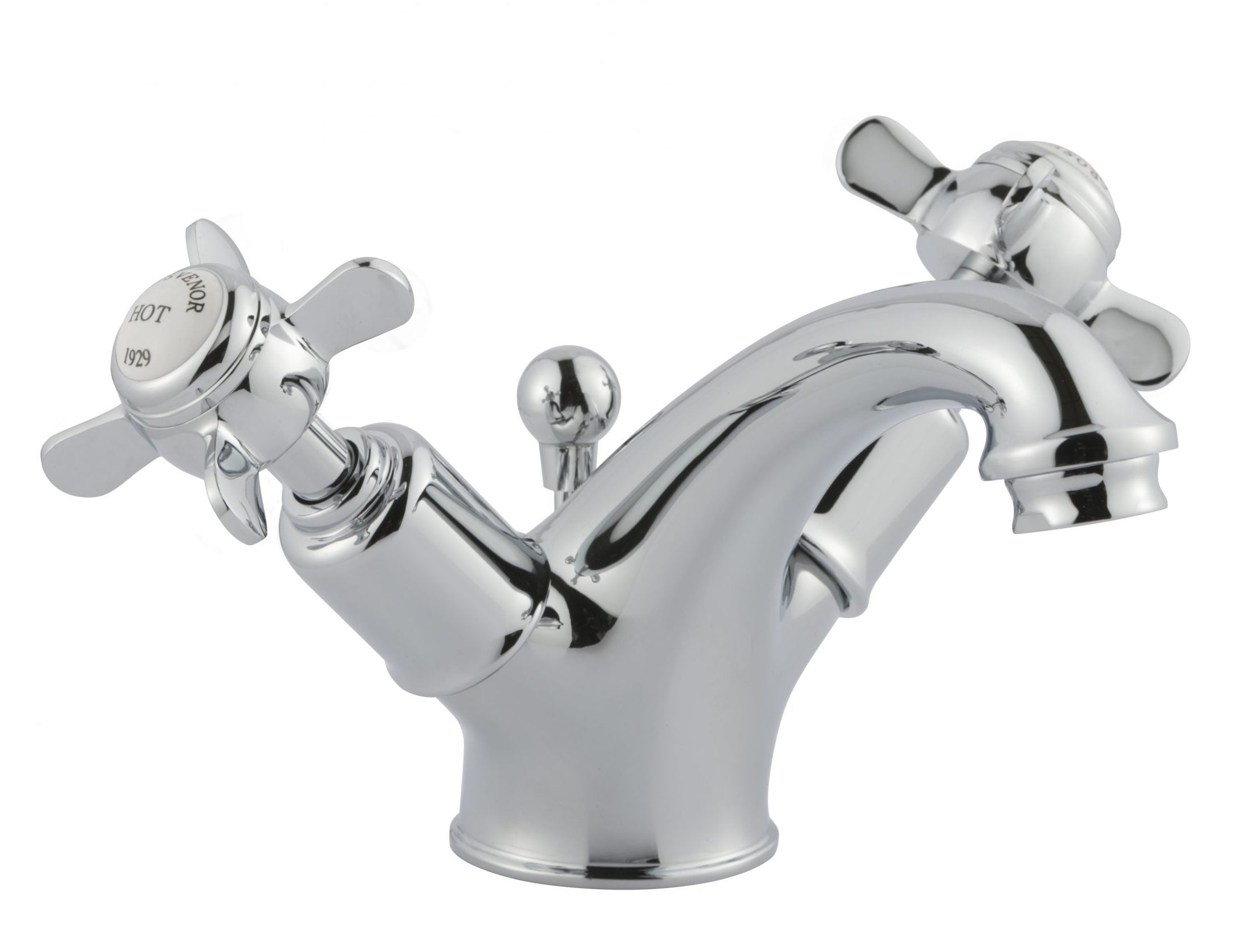 GROSVENOR PINCH BASIN MIXER WITH POP UP WASTE