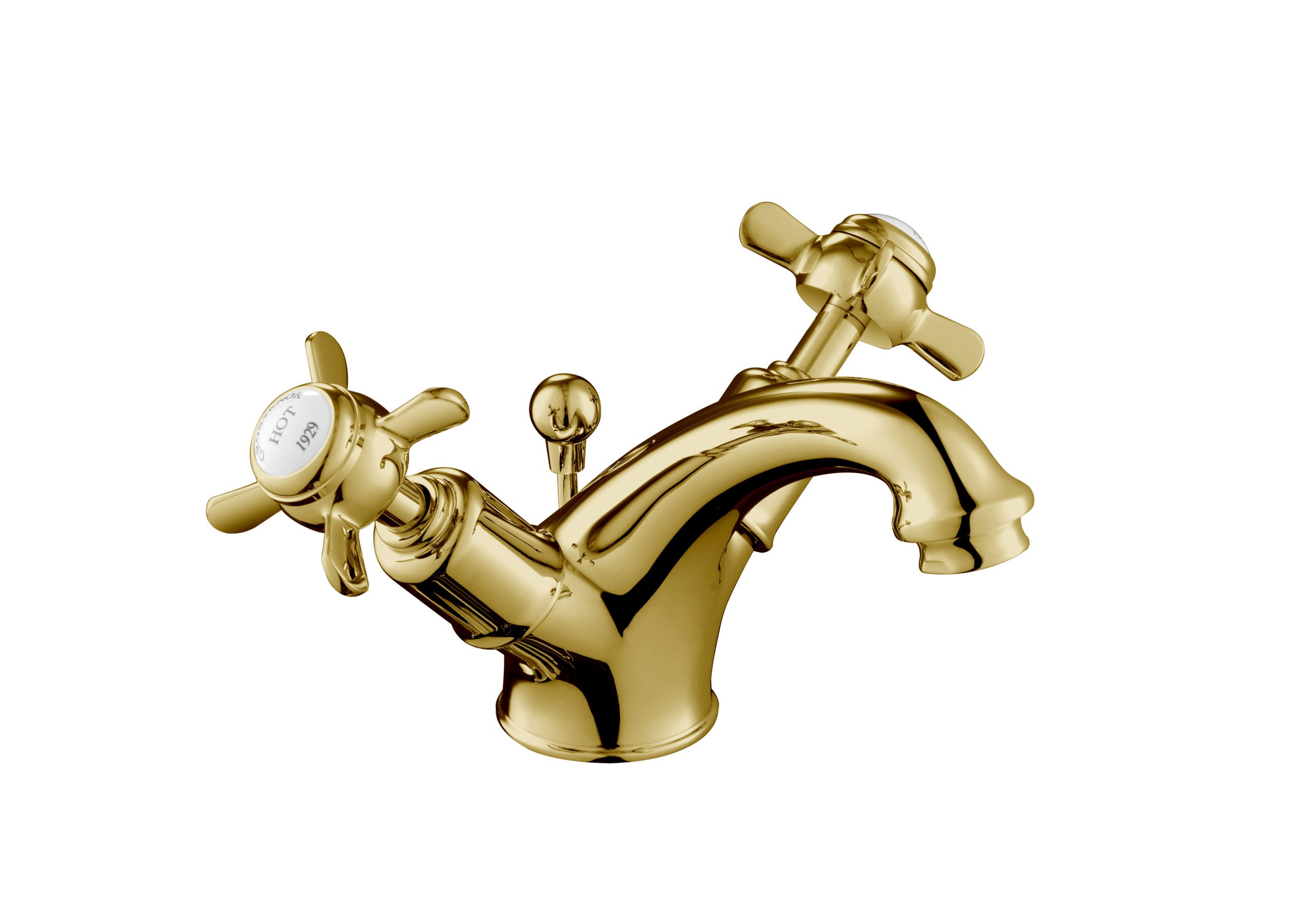 GROSVENOR PINCH BASIN MIXER WITH POP UP WASTE