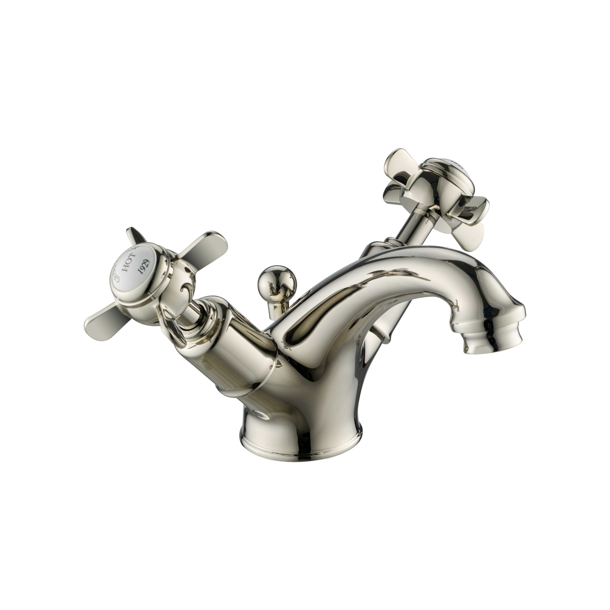 GROSVENOR PINCH BASIN MIXER WITH POP UP WASTE