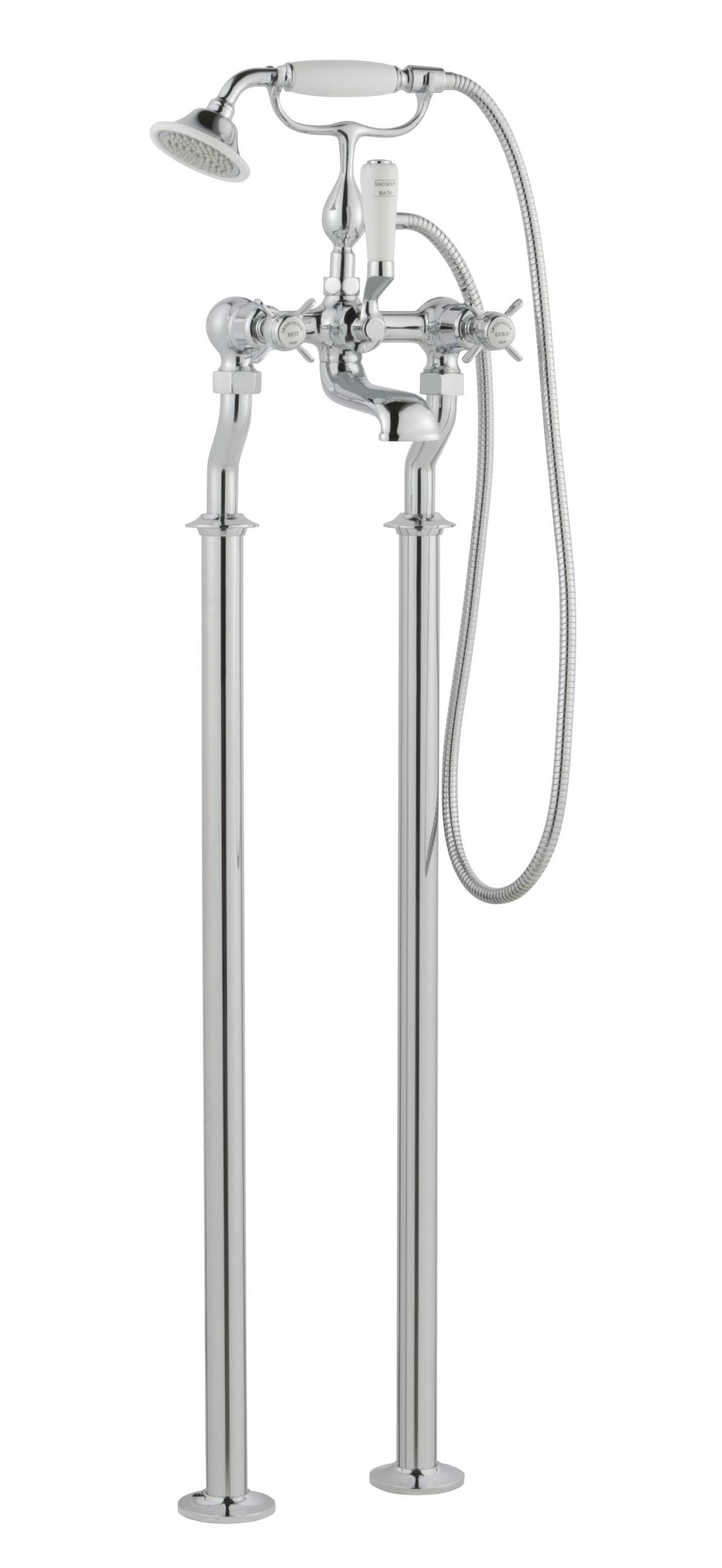 GROSVENOR PINCH FREESTANDING BATH SHOWER MIXER WITH KIT