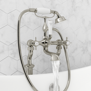 GROSVENOR PINCH DECK MOUNTED BATH SHOWER MIXER WITH KIT