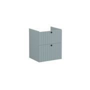 Root Groove Washbasin Unit, with two drawers, Matt Fijord Green, without washbasin