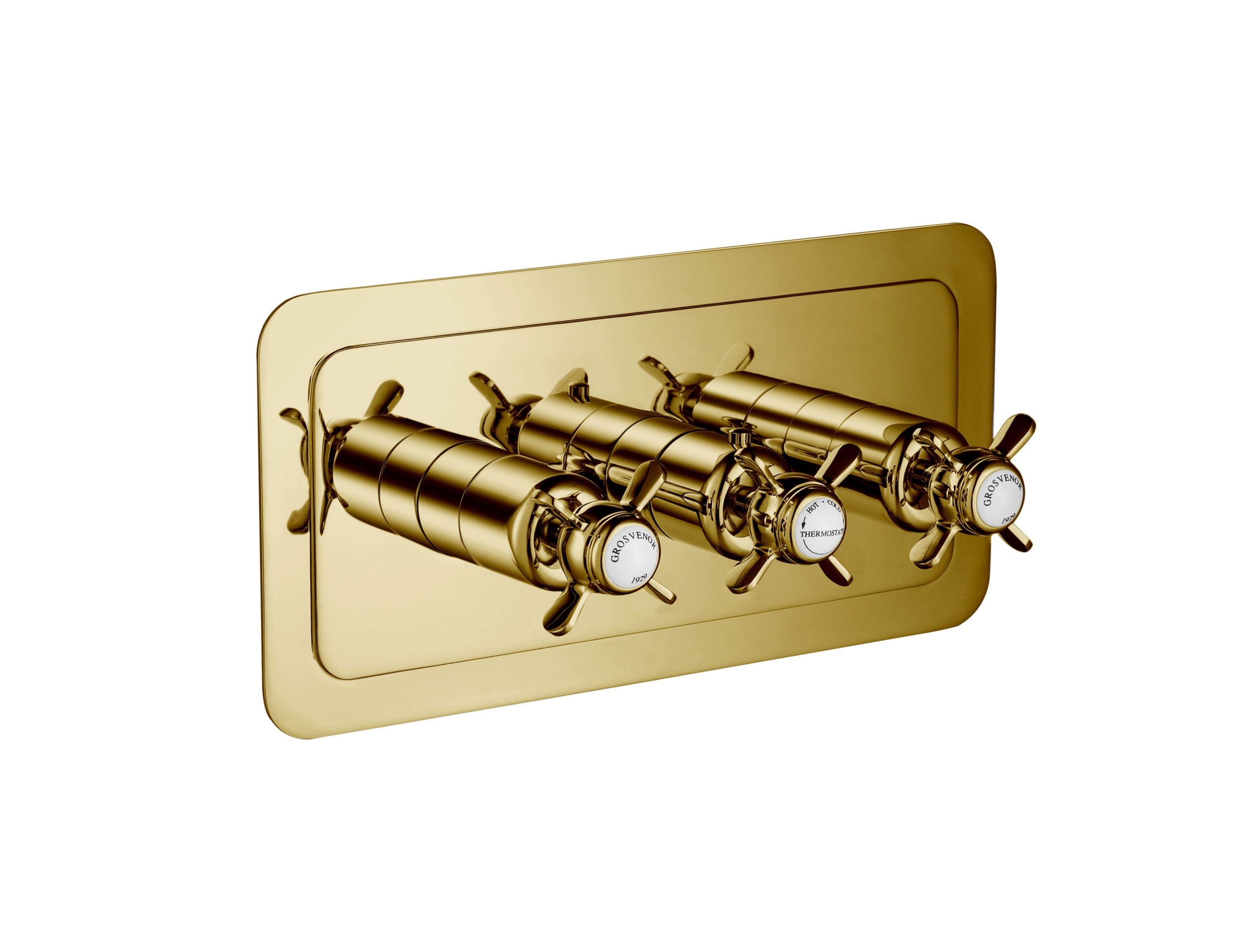 GROSVENOR PINCH THERMOSTATIC CONCEALED 3 OUTLET SHOWER VALVE HORIZONTAL
