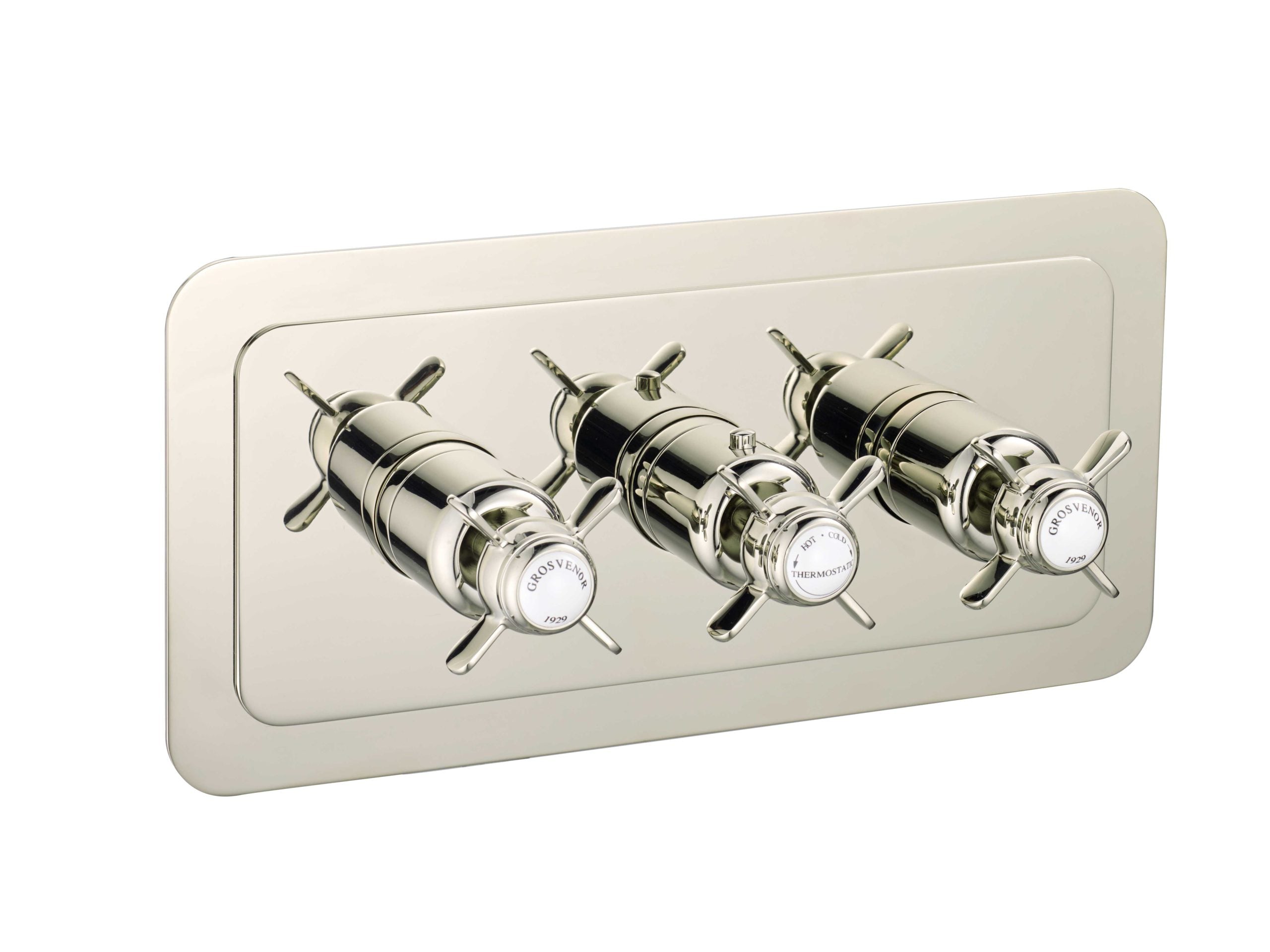 GROSVENOR PINCH THERMOSTATIC CONCEALED 3 OUTLET SHOWER VALVE HORIZONTAL