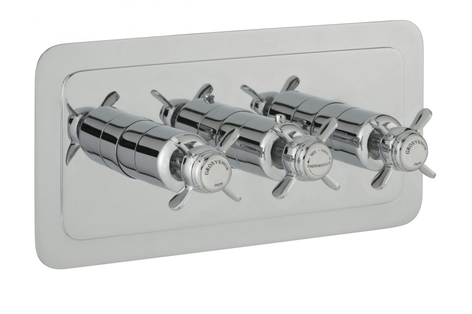 GROSVENOR PINCH THERMOSTATIC CONCEALED 2 OUTLET SHOWER VALVE HORIZONTAL