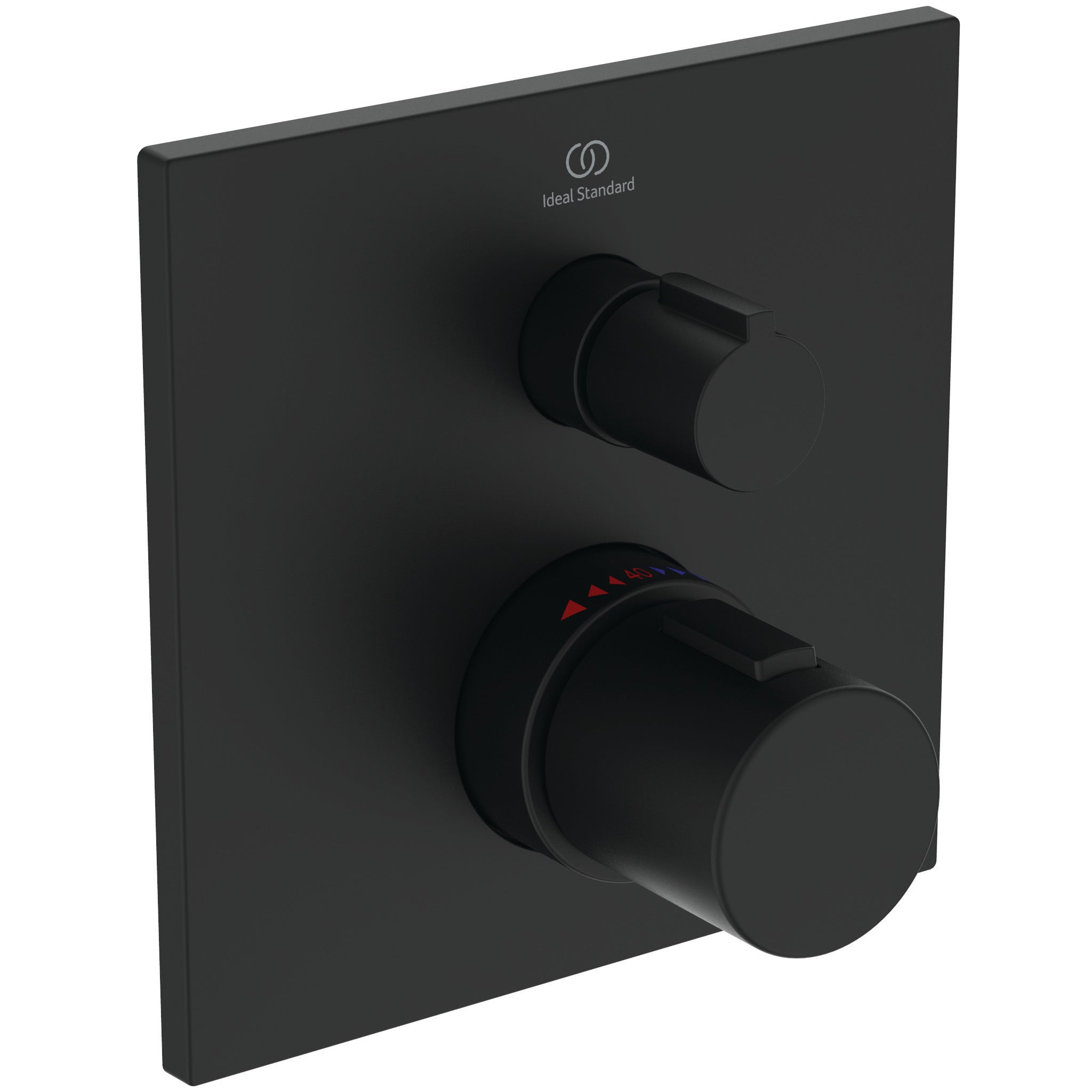 Ceratherm T100 built-in thermostatic 1 outlet shower mixer - Silk Black