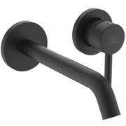 Ceraline single lever wall mounted basin mixer - Silk Black