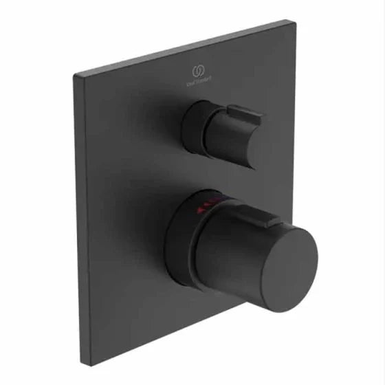 Ceratherm C100 built-in thermostatic 1 outlet shower mixer - Silk Black