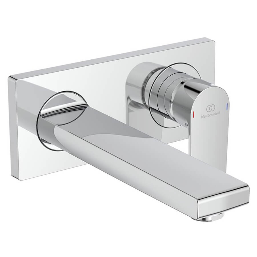Edge wall mounted single lever basin mixer