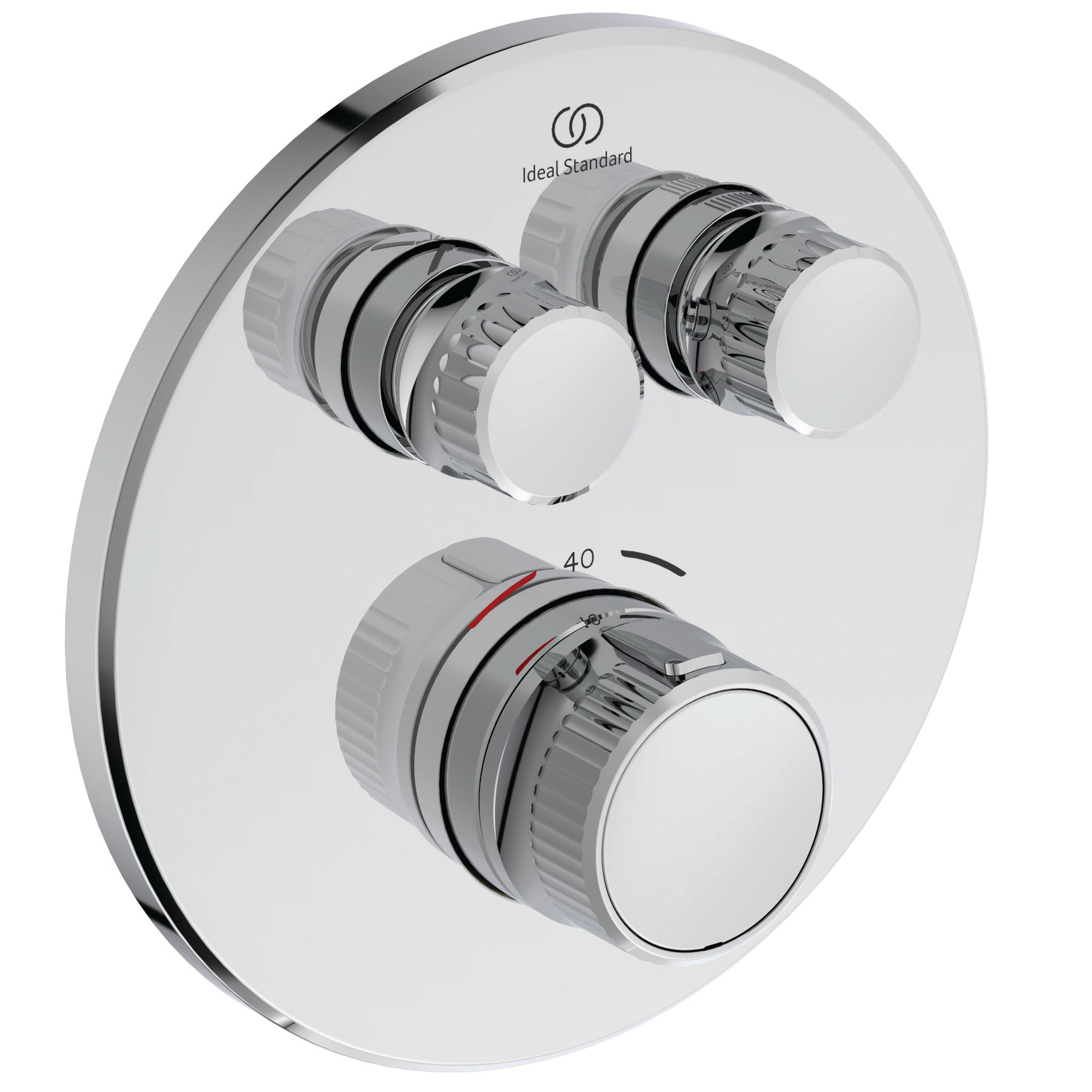 Ceratherm Navigo built-in thermostatic round shower mixer