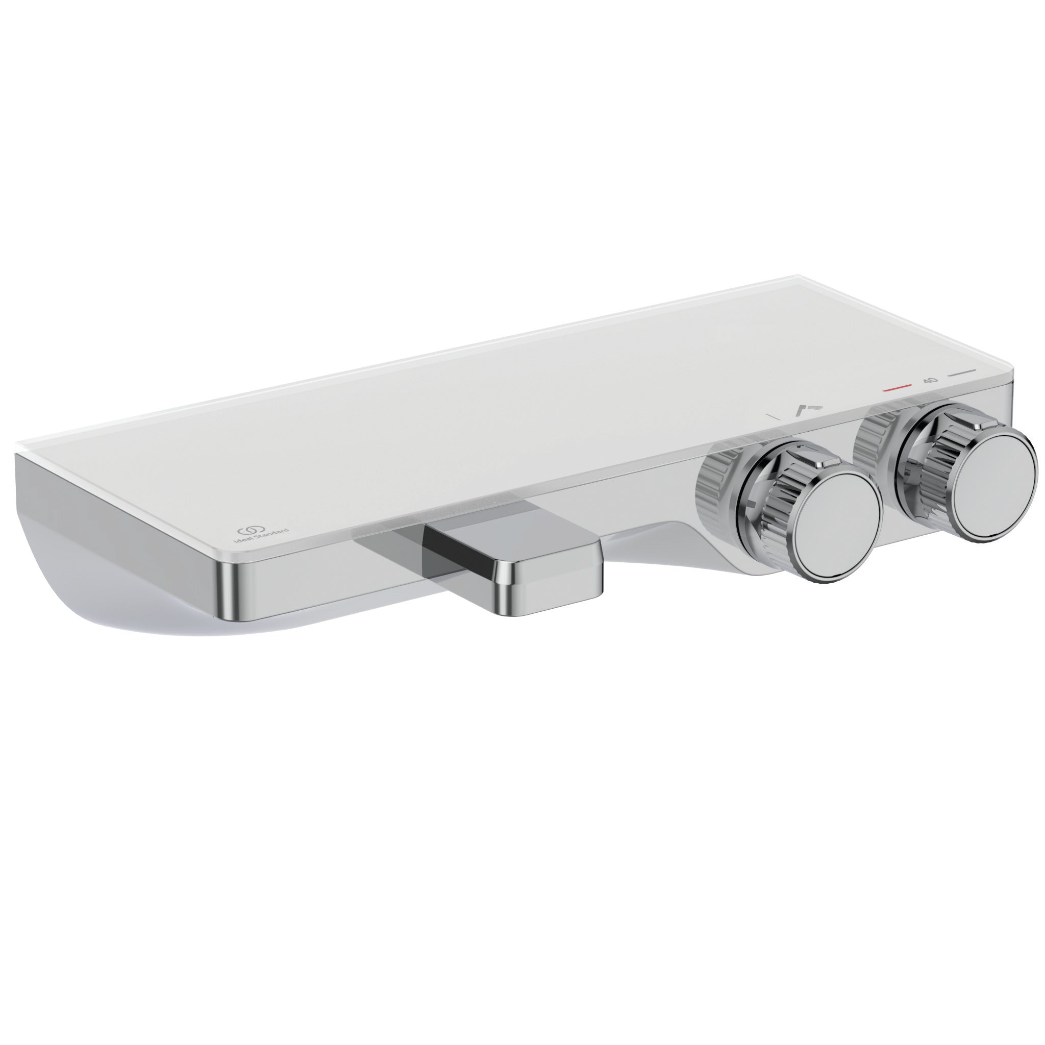 Ceratherm S200 exposed thermostatic shelf shower mixer valve