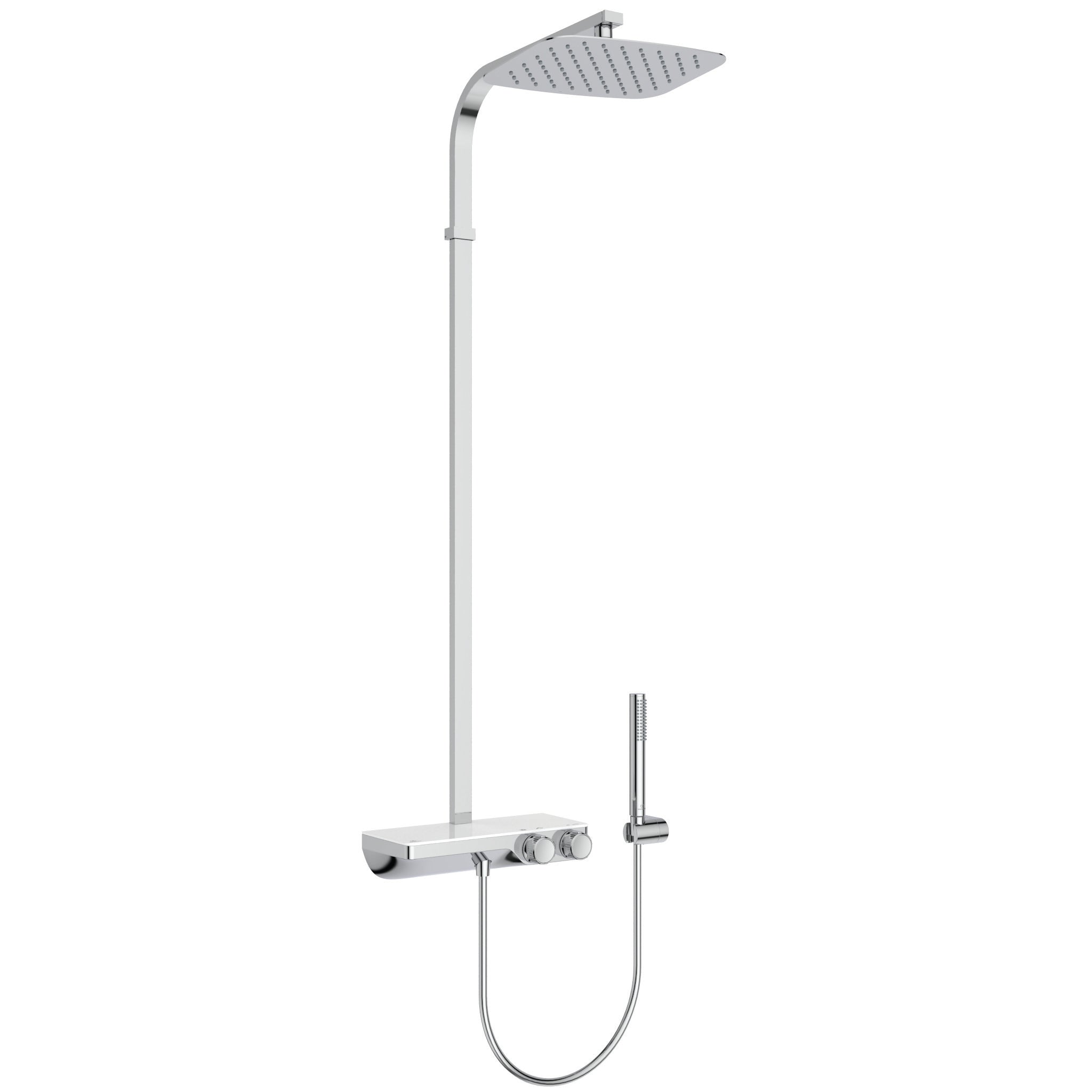 Ceratherm S200 exposed thermostatic wall mounted shelf bath shower mixer