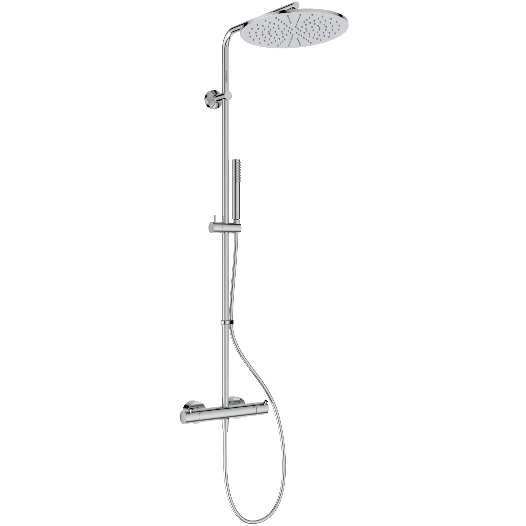 Ceratherm T125 exposed thermostatic wall mounted bath shower mixer
