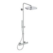 Ceratherm T125 exposed thermostatic shower system with Idealrain 300mm round rainshower on swivelling arm, Idealrain stick handspray and 1.75m Idealfex hose