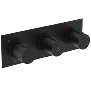 Ceratherm C100 - Built-In Easybox Kit1&2 - 3 Outlet - Round