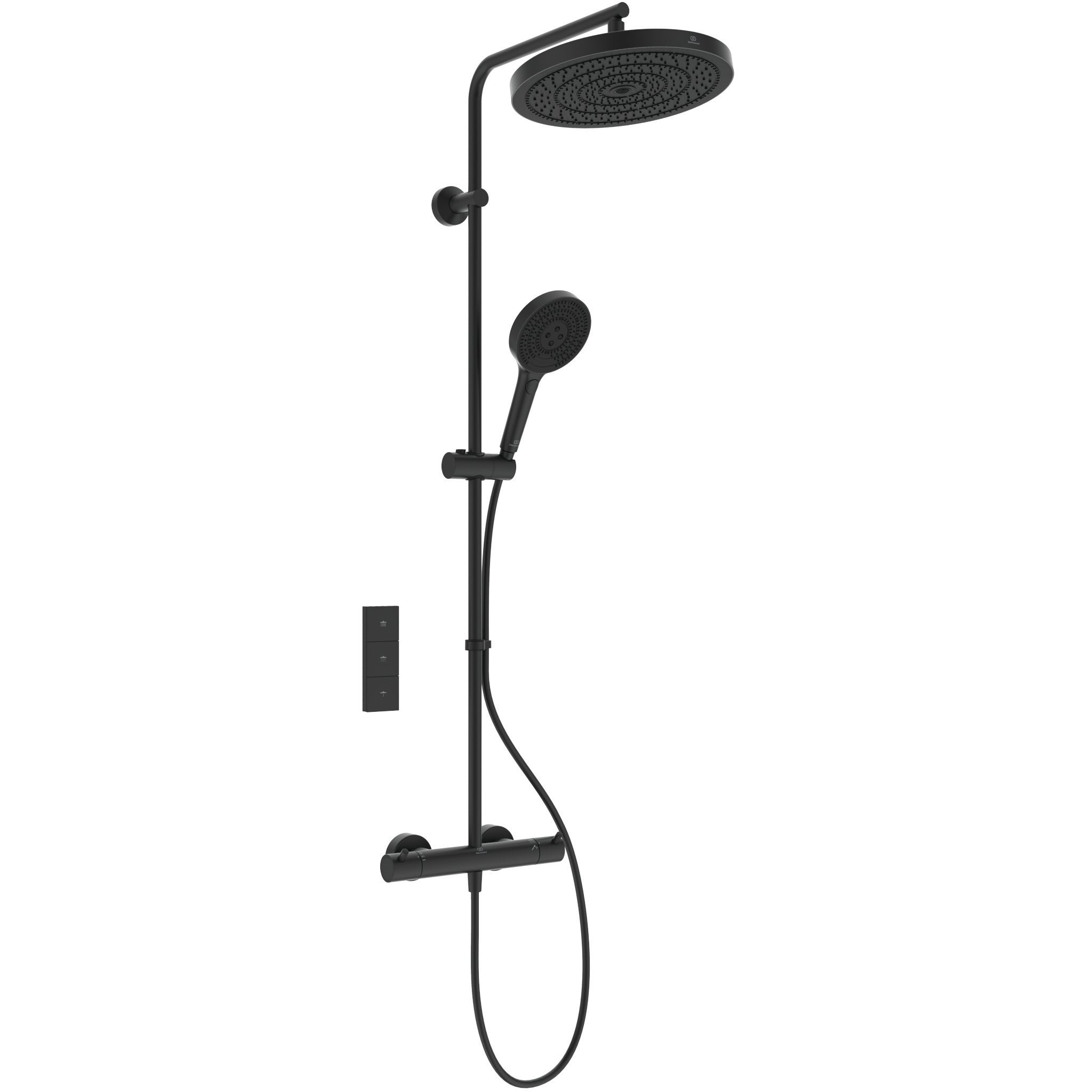 Ceratherm T125+ exposed thermostatic Shower system, 3 function