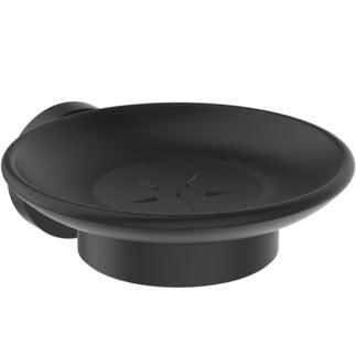 IOM wall mounted soap dish and holder - Black frosted glass