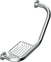 IOM grab rail and soap basket- chrome