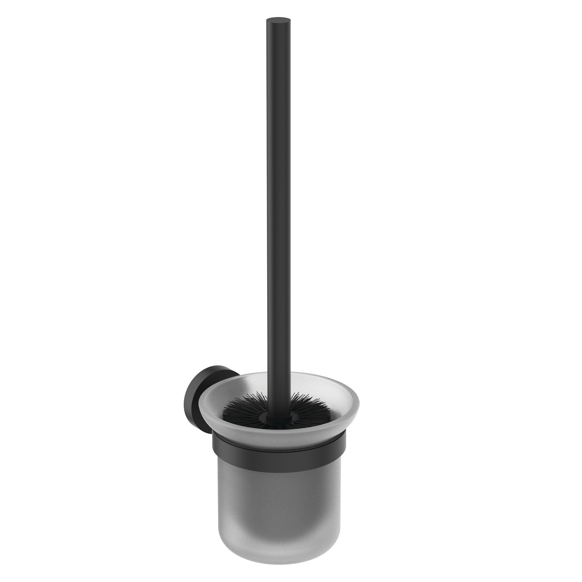 IOM wall mounted toilet brush and holder, silk black finish