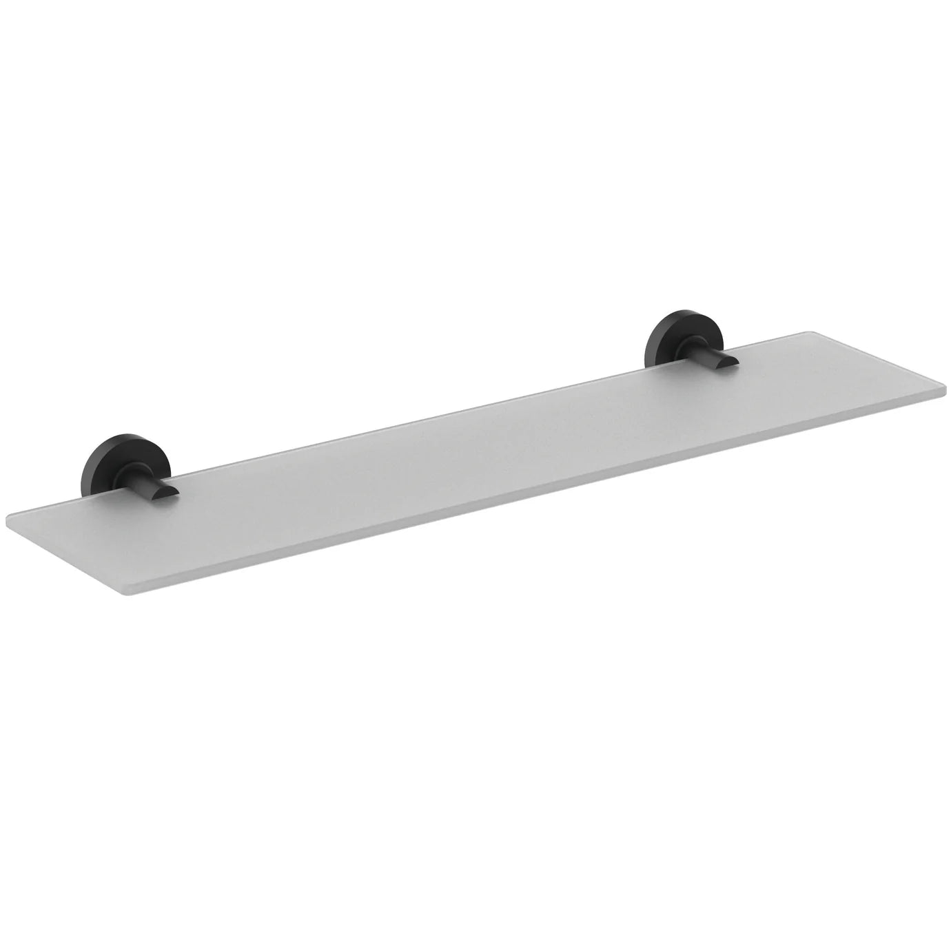 IOM 600mm shelf, silk black frosted glass