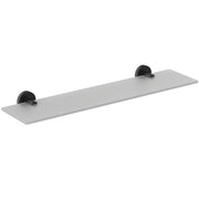 IOM 600mm shelf, silk black frosted glass