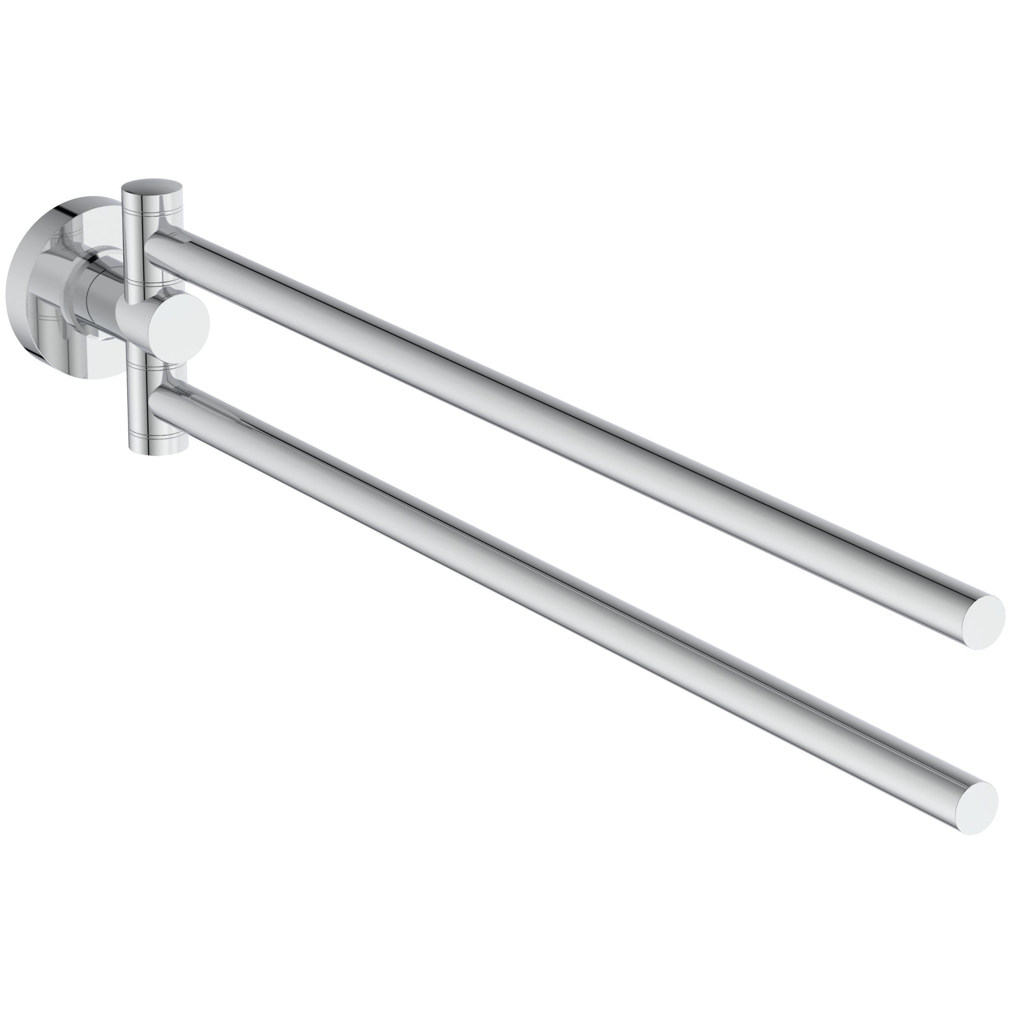 IOM toilet roll holder with cover - chrome