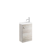 Crosswater Alo Cloakroom Unit 400 with Cast Mineral Marble Basin Nordic Oak