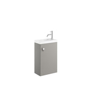 Crosswater Alo Cloakroom Unit 400 with Cast Mineral Marble Basin Storm Grey Matt