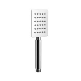 Aquablade 80mm x 100mm Rectangular Single-Function All Metal Rub-Clean Shower Handset with Cool Touch Handle Chrome