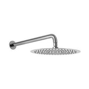Aquablade 200mm x 300mm (8" x 12") Oval Easy Clean Slimline Shower Head with Arm Chrome