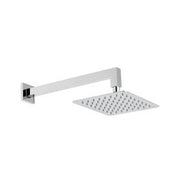 Aquablade 200mm (8") Square Easy Clean Slimline Shower Head with Arm Chrome