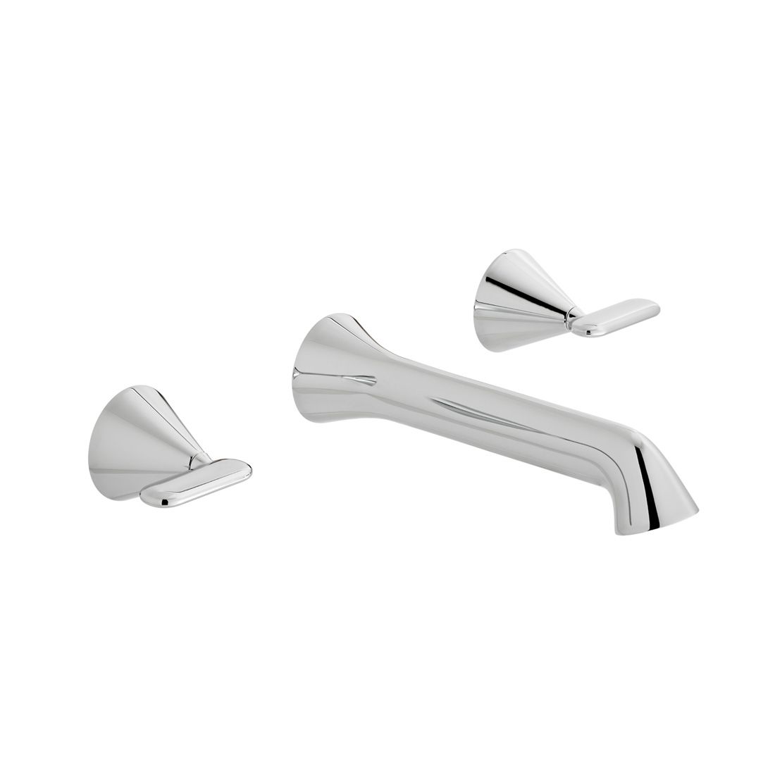 Arrondi 3 Hole Wall Mounted Basin Mixer Lever Handle