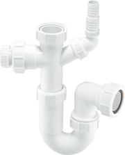 Tubular Swivel Sink Trap with WM and 19/23mm Pipe Connection