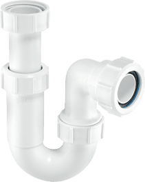 Tubular Swivel Sink Trap with WM and 19/23mm Pipe Connection