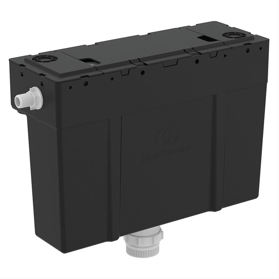 Conceala 3 high level cistern, side inlet, pneumatic button operated, single flush