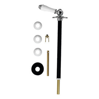 Traditional concealed cistern lever - white porcelain and chrome plated