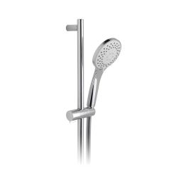 Atmosphere Slide Rail Shower Kit with Air-Injected Multi-Function Handset 900mm Slide Rail and Smoothflex Anti-Twist Silver Hose Chrome