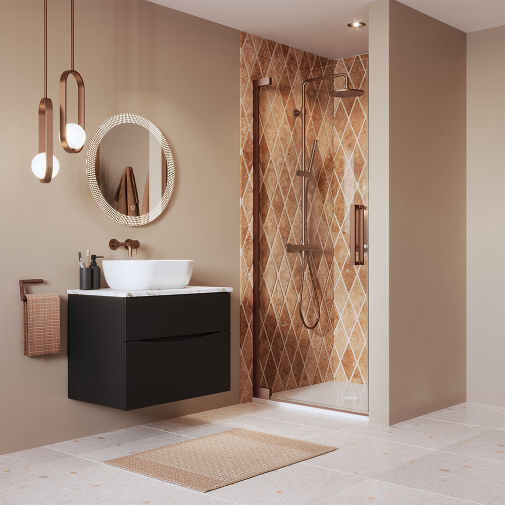 Crosswater Asura 8 Hinged Door 1000 with 800 Side Panel
