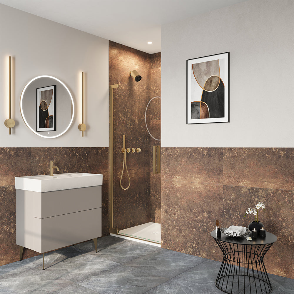 Crosswater Asura 8 Hinged Door 800 with 760 Side Panel