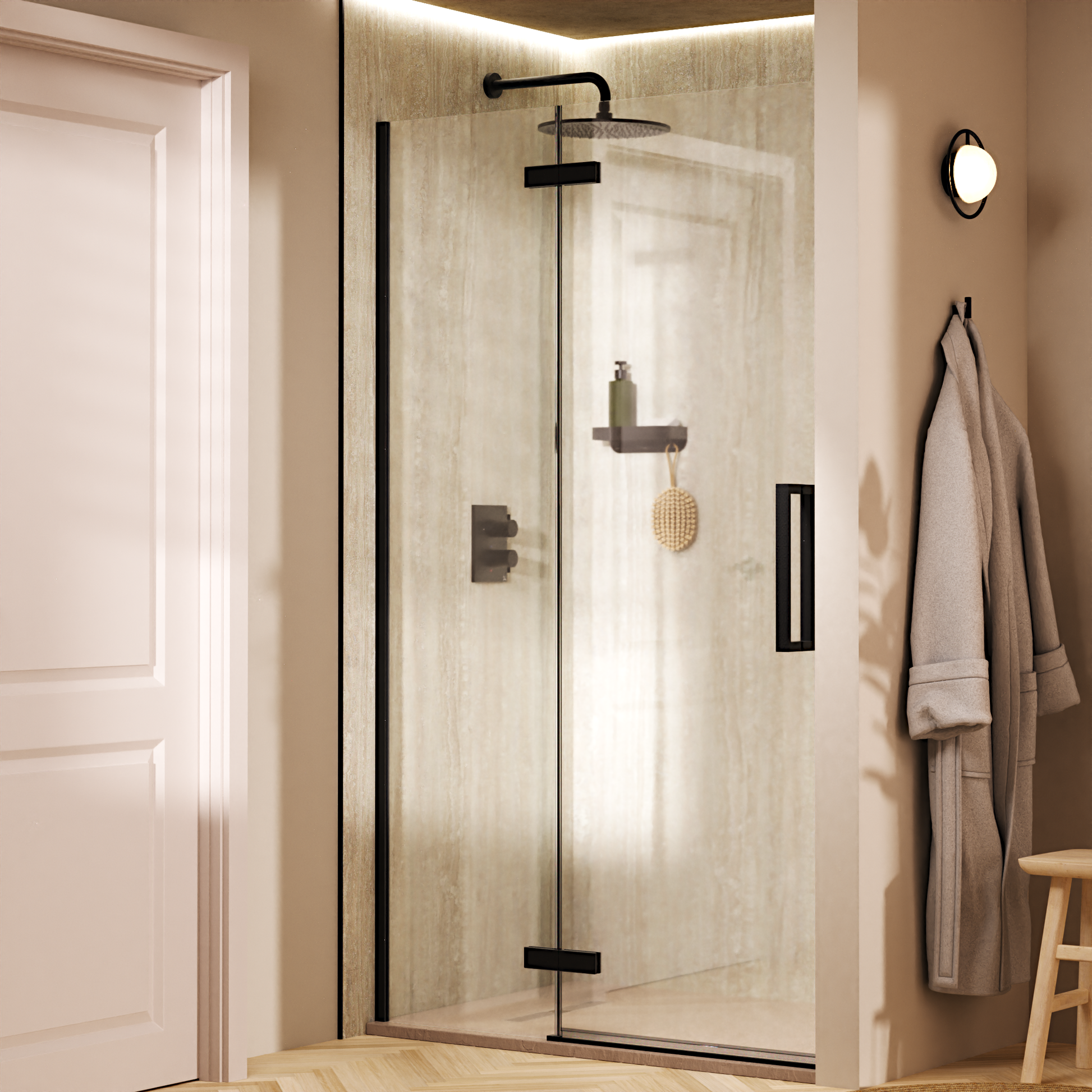 Asura Hinged Door with Inline Fixed panel