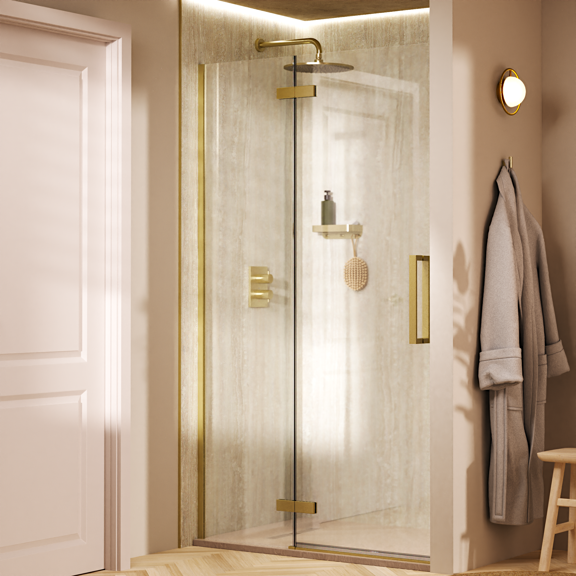 Asura Hinged Door with Inline Fixed Panel