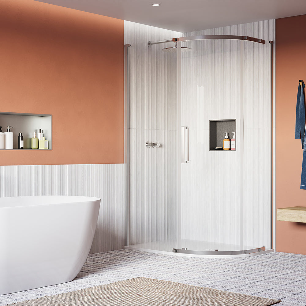 Asura 8mm Quadrant Single Door A Fixed Panels